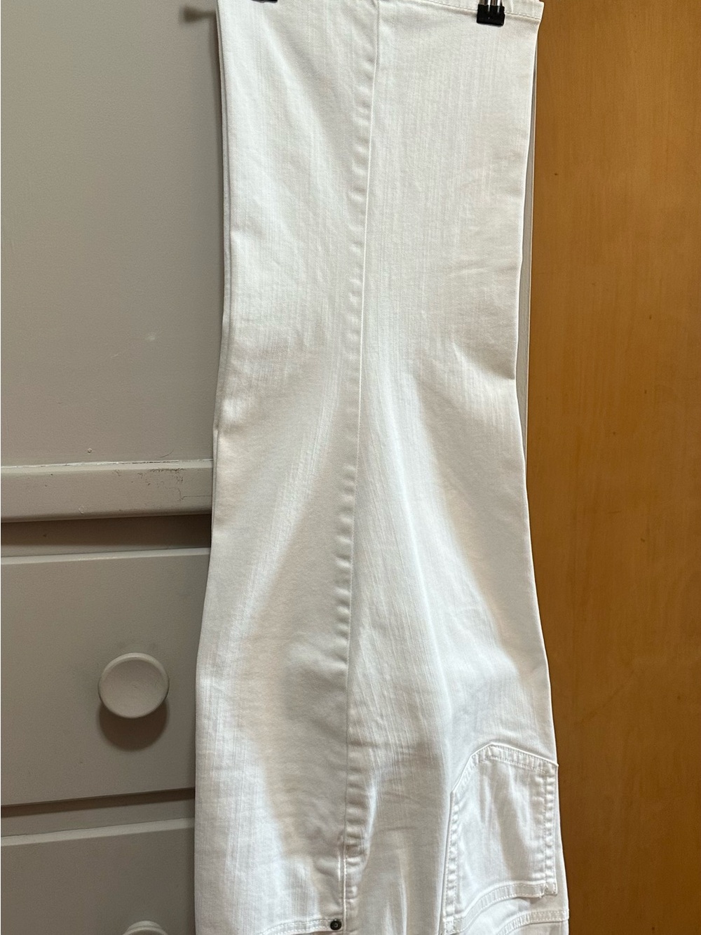 Apt. 9 White Denim Cropped Flare Stretch Jeans